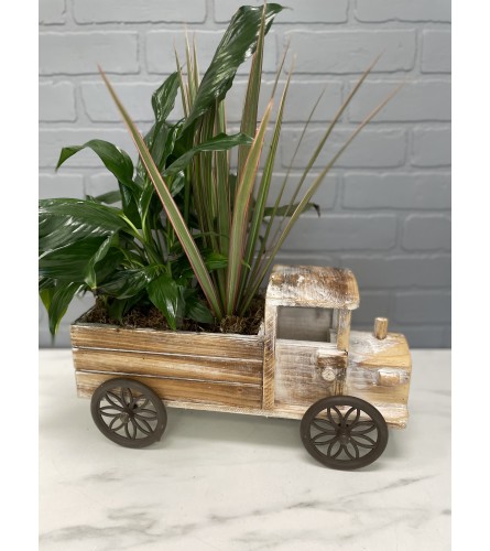 Wooden Truck Planter Garden