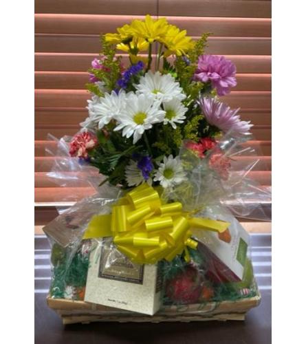 Gourmet Fruit and Flower Basket