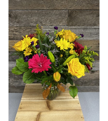 Sunrise Blooms - Deluxe. An arrangement by The Farm and Floral Market.