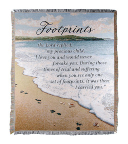 "Footprints" Throw Blanket