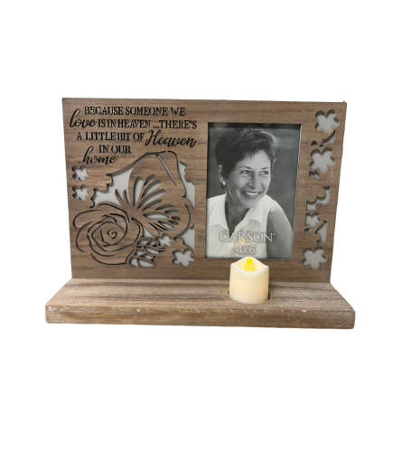 Carved Wood Tealight Frame