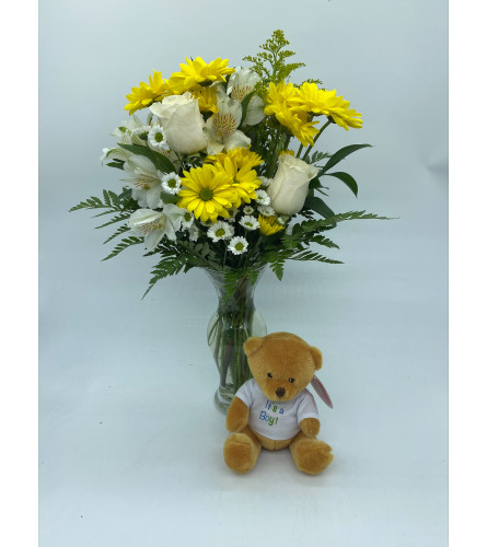 Welcome To The World Baby Boy. An arrangement by Flower Trends Florists.