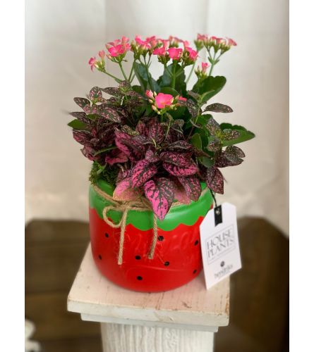 Mason Jar Strawberry Planter