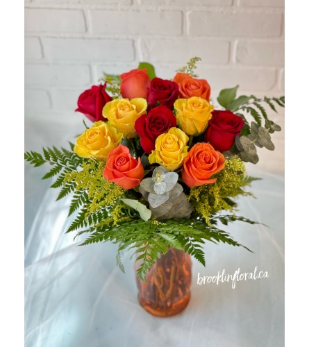 Fall in Love Roses - Deluxe. An arrangement by Brooklin Floral and Garden Shoppe Inc..