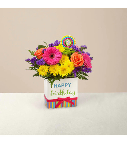 Birthday Brights Bouquet Arrangement