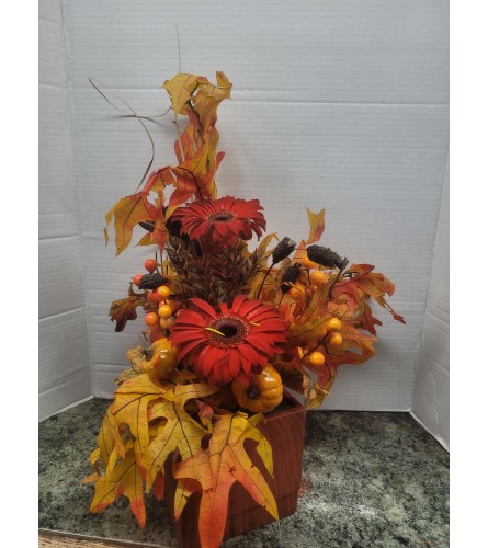 fall is beautiful. An arrangement by Jane's Floral Dreams.