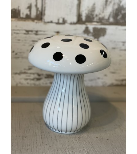 Large Polka Dot Ceramic Mushroom