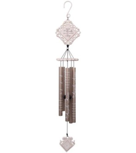 White Vintage Angels Arms Wind Chime