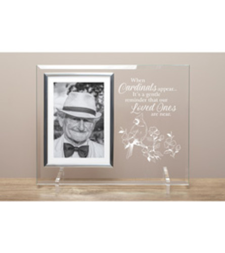 "Cardinals Appear" Glass Frame