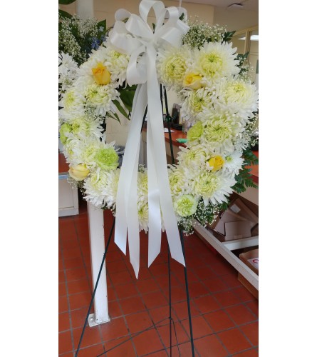 Standing Wreath en Blanc