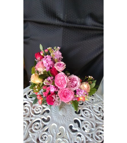 Urn Floral Crescent - Vertical Rose Garden