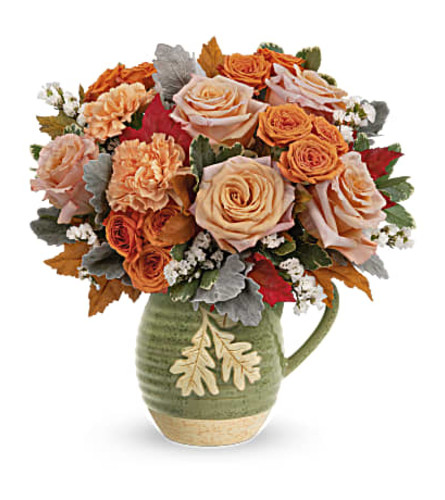 The Autumn Acorn Bouquet - Deluxe. An arrangement by Flowers of Jacksonville.