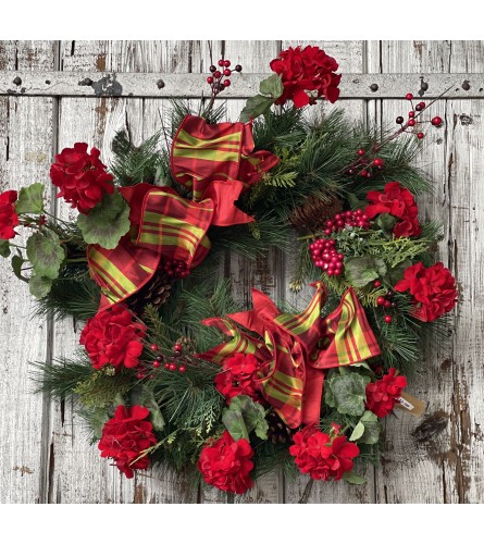 Red Geranium Wreath