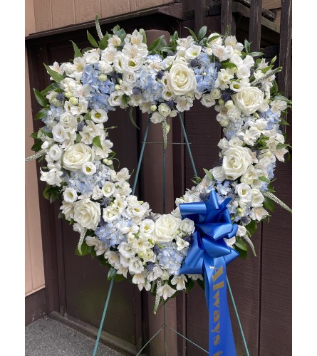 White and Blue Open Heart