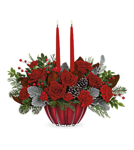 ELEGANT CRIMSON ROSE CENTERPIECE