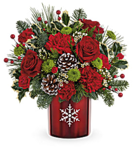 Stunning Snowflake TF - Deluxe. An arrangement by Belak Flowers.