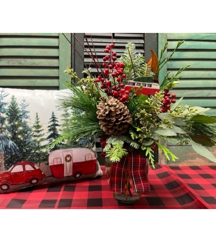 Christmas Table Vase