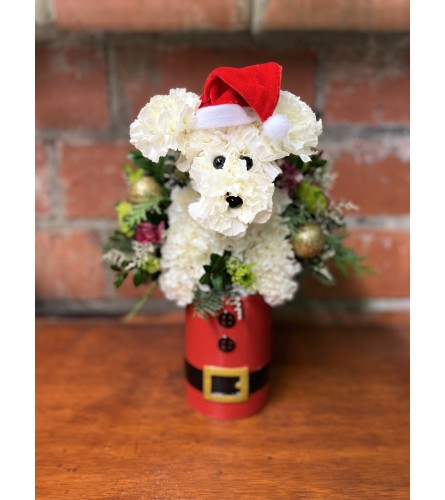 SANTA PAWS VASE