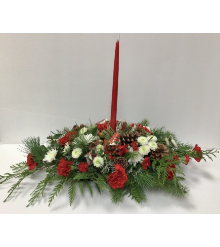 Red Traditions Christmas. An arrangement by Roma Flowers and Gifts.