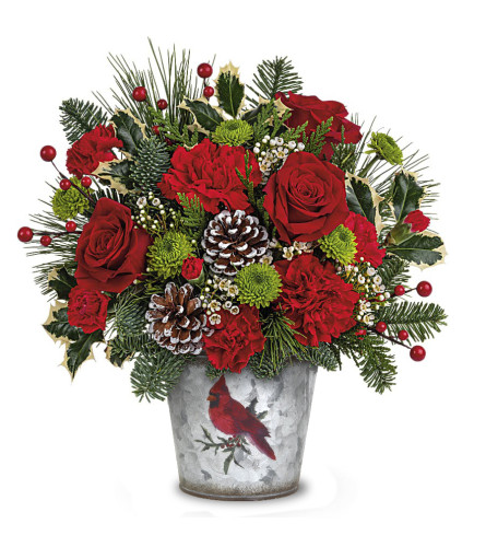 Christmas Cardinal Bouquet