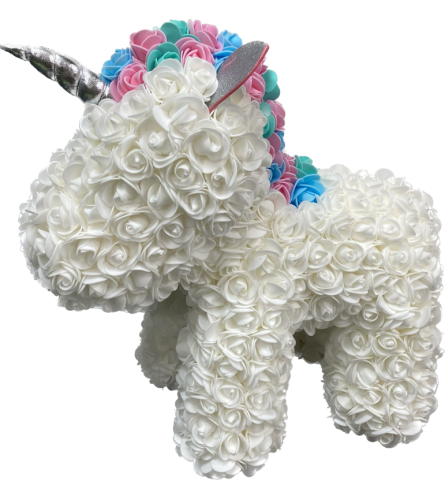 rose bear unicorn White