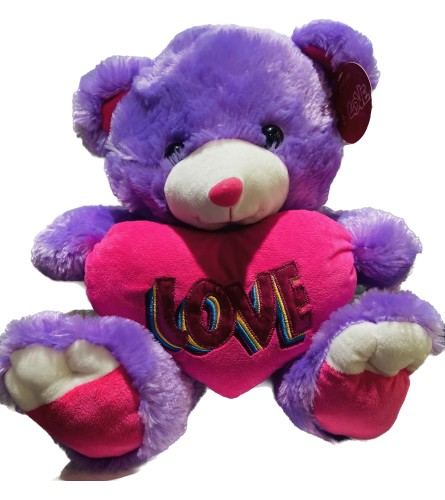 Purple Pink Plush Bear Musical