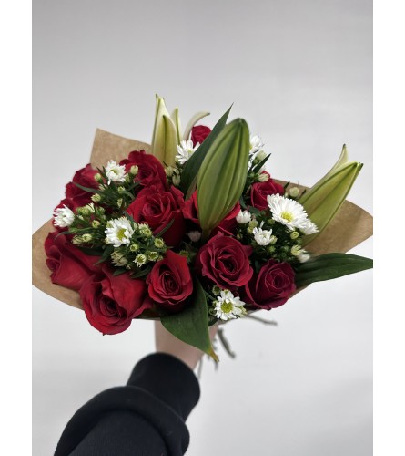 Classic Romance Hand Wrapped Bouquet