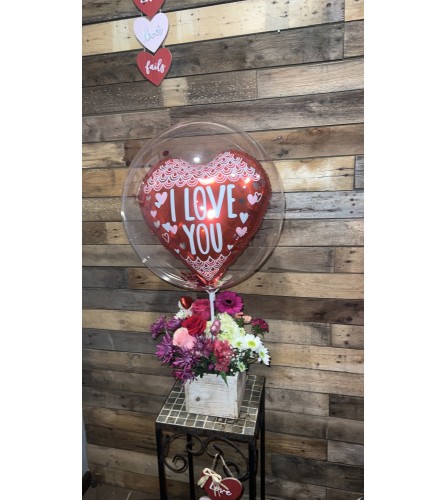 All Blown Up. An arrangement by Kelly Ann's Floral.