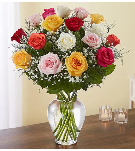 ELEGANT MIXED COLOR ROSES