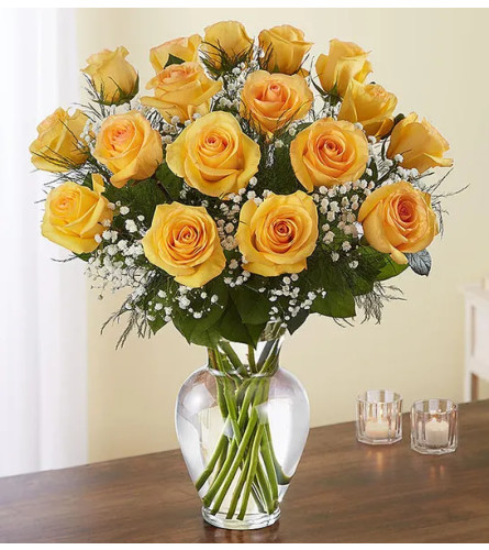 Elegant Premium Long Stem Yellow Roses