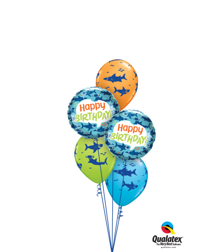 Wishing You a Fin-tastic Birthday Classic Balloon Bouquet