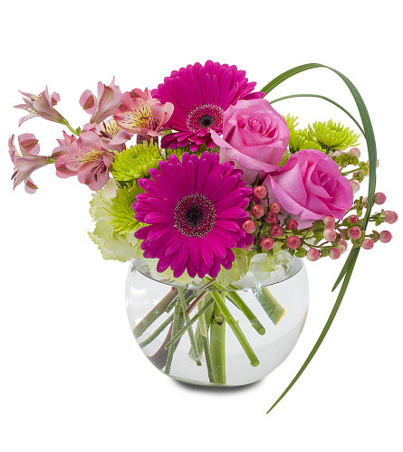 Pink Bubbles. An arrangement by Deer Valley Florist and Flower Delivery.