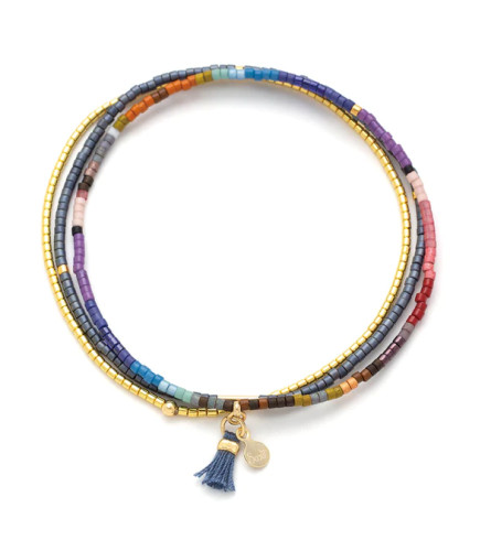 Chromacolor Bracelet Trio - Dark Multi / Gold