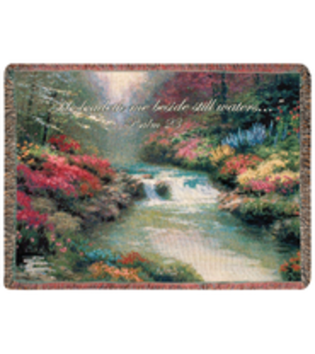 Beside Still Waters Tapestry Throw