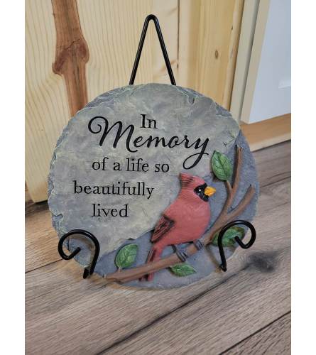 Garden Stone- "In Memory" with stand