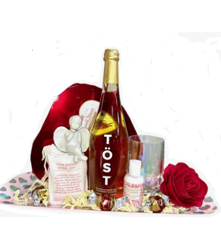 Cupid, Bubbles and Chocolates Gift Tray