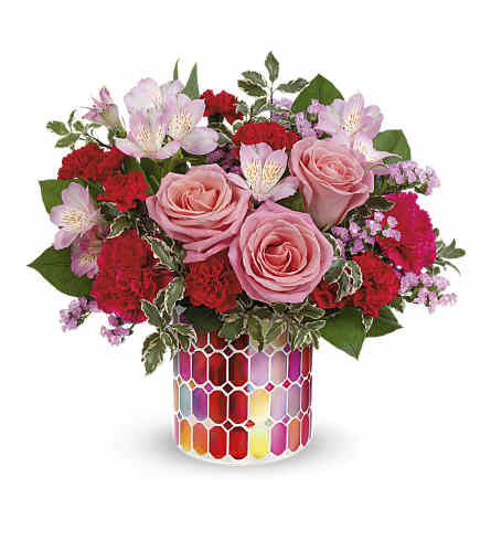 Teleflora's Charming Mosaic Arrangement