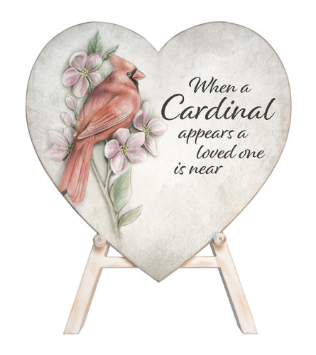 Cardinals Appear Heart With Easel