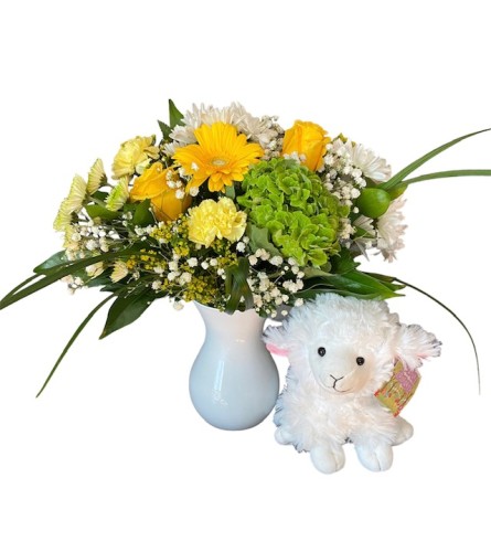 Beautiful Baby Boy Lamb Arrangement