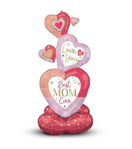 Mom Stacked Hearts 55" AirLoonz