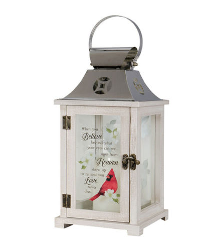 WOODEN CARDINAL SYMPATHY LANTERN