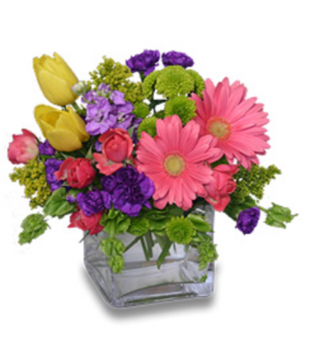 thanks cube. An arrangement by Flower Buds Florist PEI.