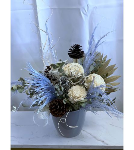 Cool Blues - Dried Floral Bouquet