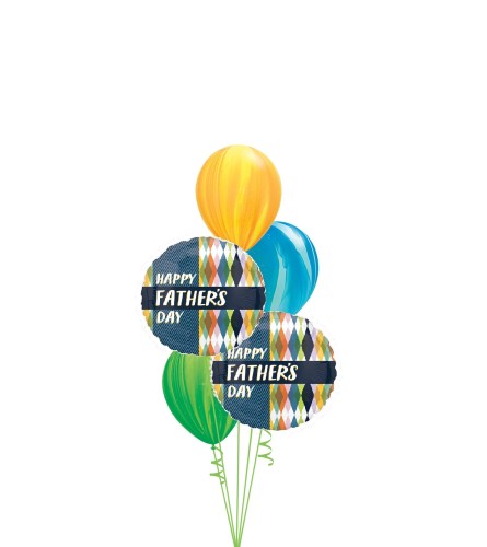 Retro Happy Father's Day Classic Balloon Bouquet. An arrangement by Balloon Bouquets Plus.