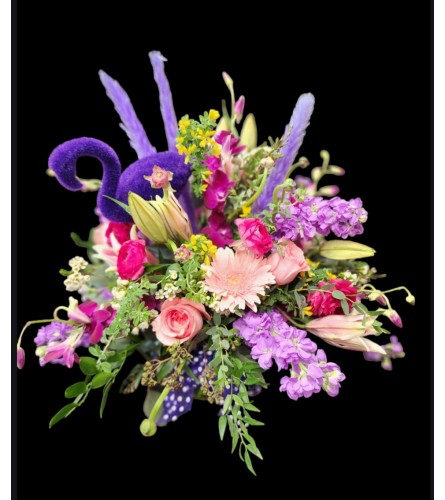 Fabulously Flamboyant Flamingo. An arrangement by Flower Snobs at Cityview.