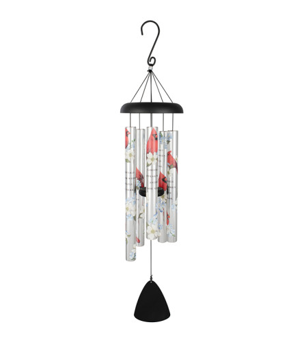 38" Picturesque Sonnet Windchime - Cardinals Appear