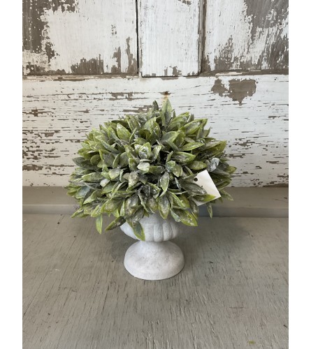 Faux Potted Flocked Sage