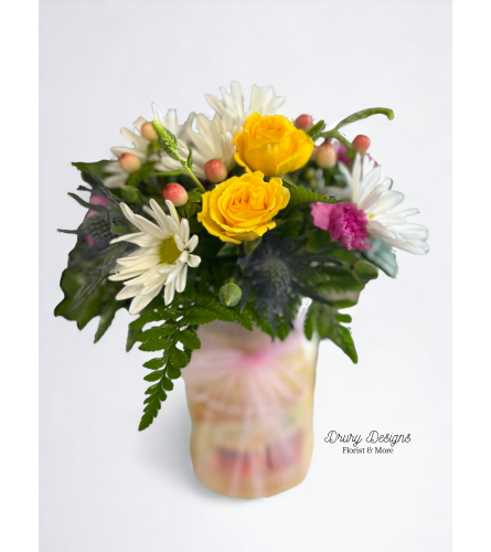 Warm Embrace Candle and Bouquet