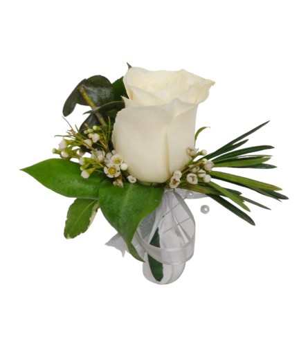 Eucalyptus rose Boutonniere