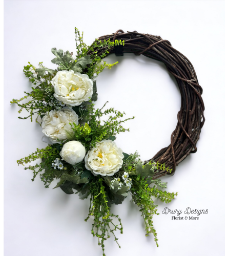 Bright Whites Silk Wreath